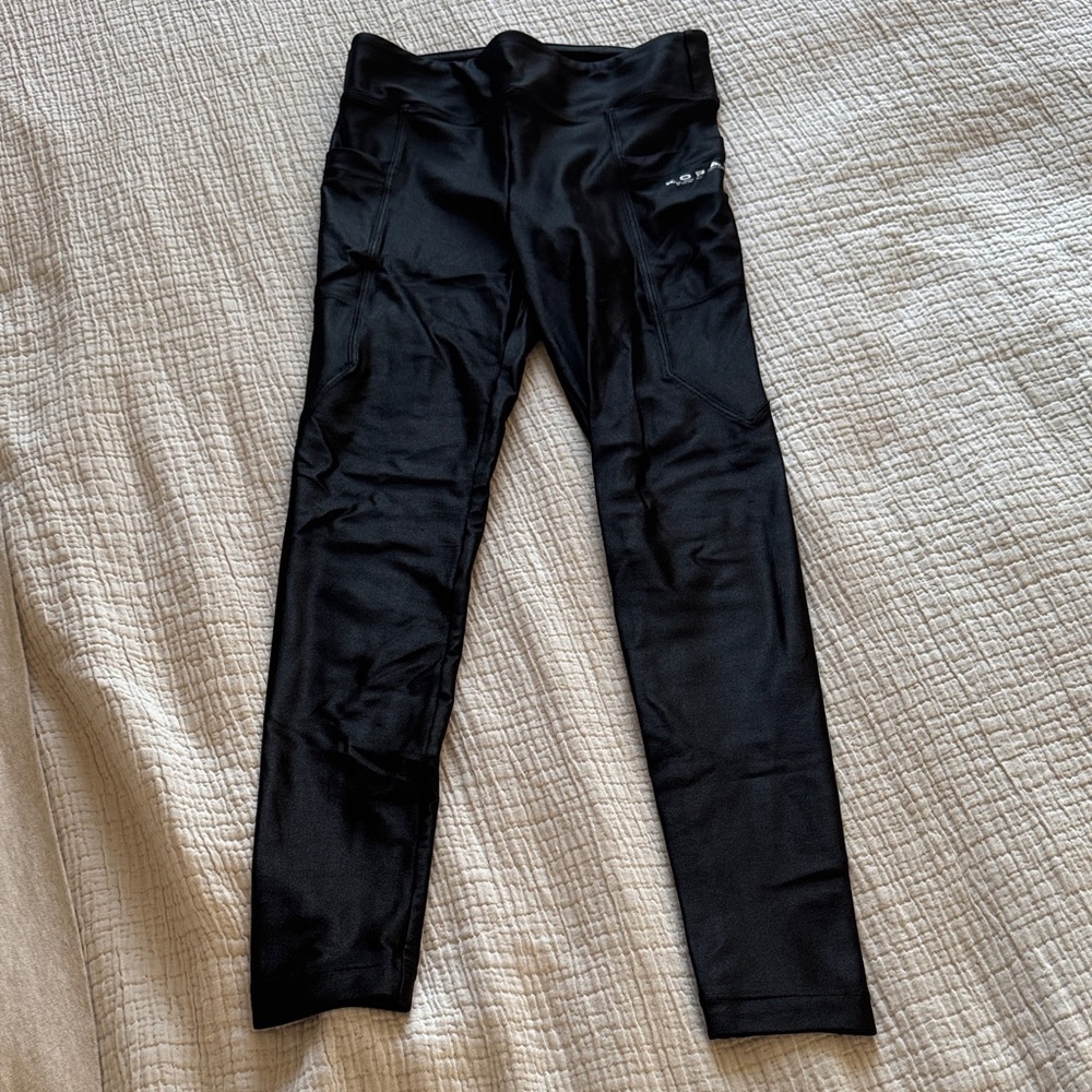 Koral Black Women's small shiny Leggings